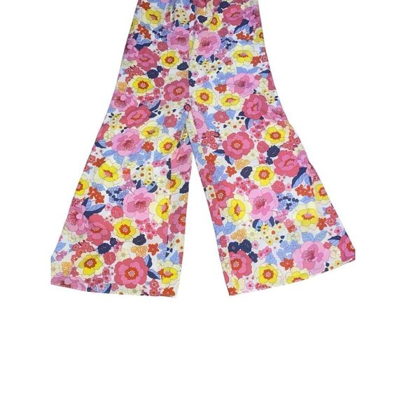 Sugarlips Floral Wide‑Leg Jumpsuit Bold Colorful Print Lightweight Summer Romper - Picture 4 of 7